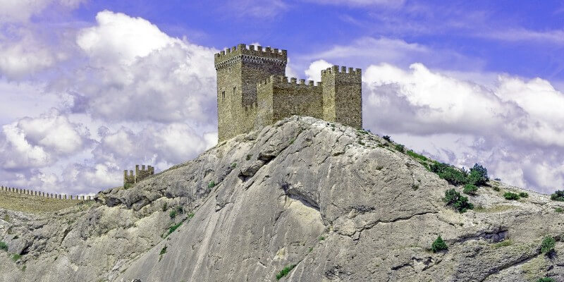 castle on rocky hill